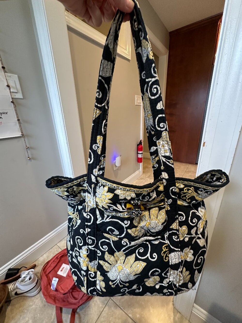Vera Bradley Yellow Bird Black and Yellow Tote Bag and Coin Purses